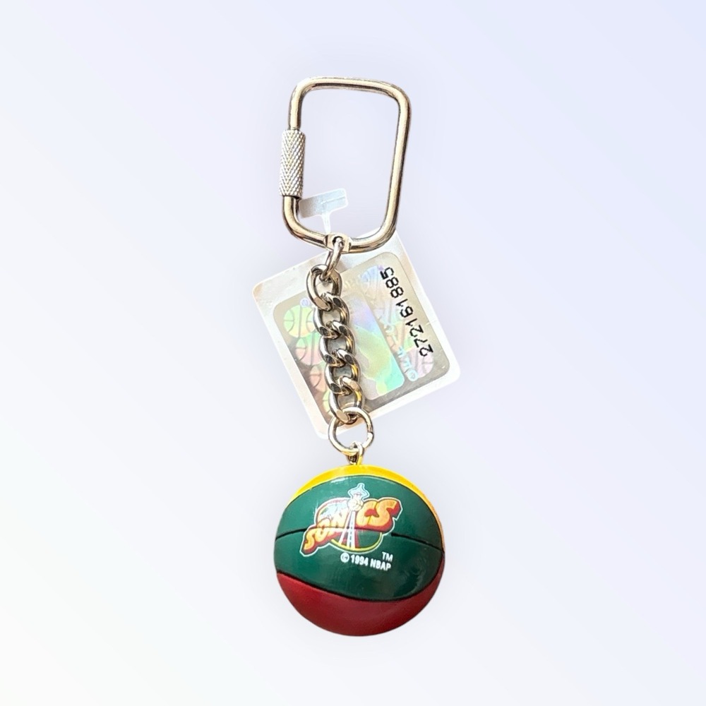 Vintage 90s NBA Basketball TACOMA SONICS Lil' Sports Brat Keychain
